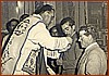 Padre Petrin, Luigi La Torre Giagia' e Biagio Limongi Blasu', festa delle ACLI 021 maggio 1956.jpg