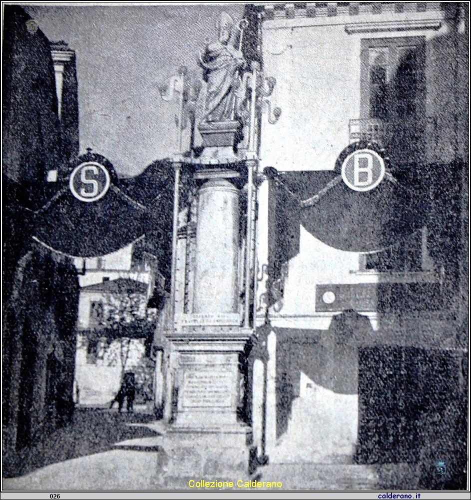 Colonna di San Biagio addobbata per la Festa - maggio 1939.jpeg