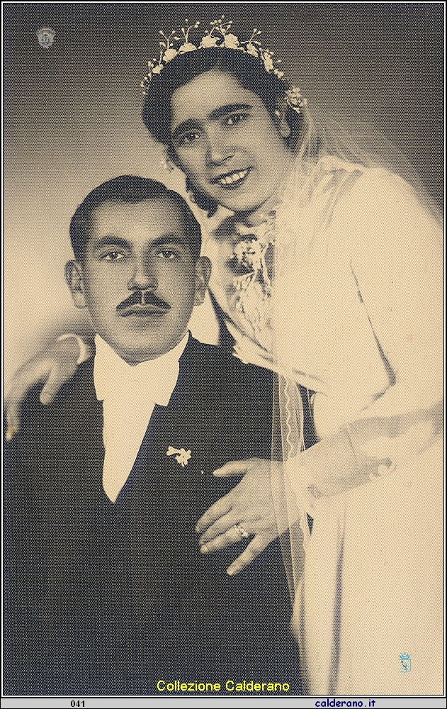 Sposi Peppinello Calderano e Giuseppina Liberatore -  13 Settembre 1941.jpg