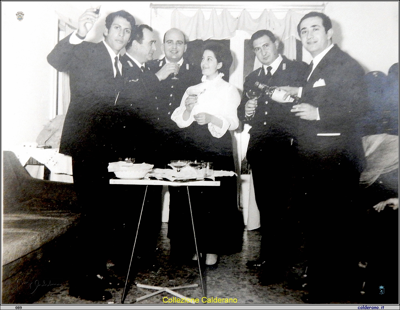 Biagio Colavolpe, Appuntato Argenziano, ----, Marirosa Calderano, Appuntato Maisto e Biagio Calderano Senior.jpg