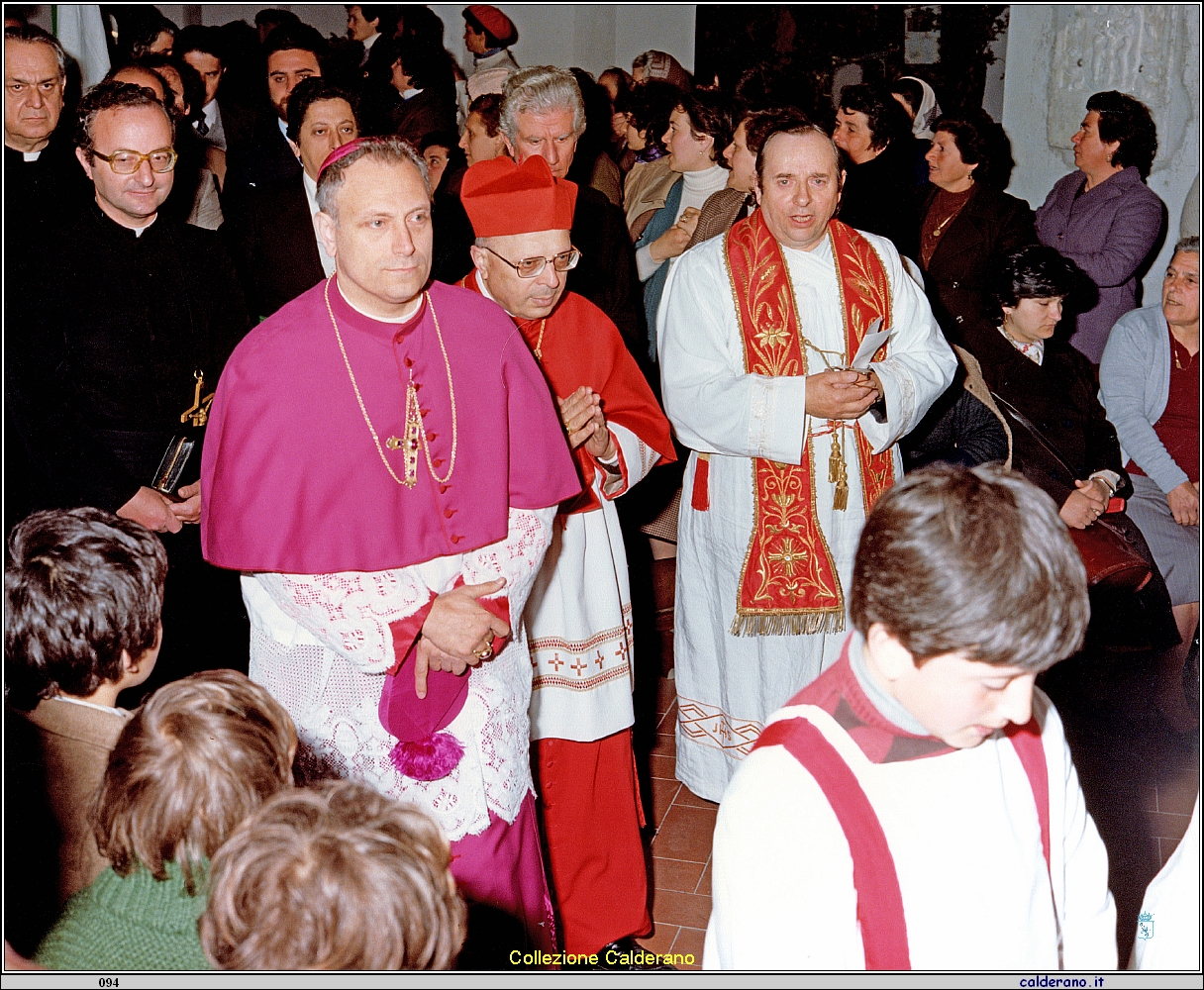 S.E. il Vescovo Gerardo Pierro, l'Eminenza Rev.ma il Cardinale Pietro Palazzini e Padre Angelo Bonadio 1982.jpeg