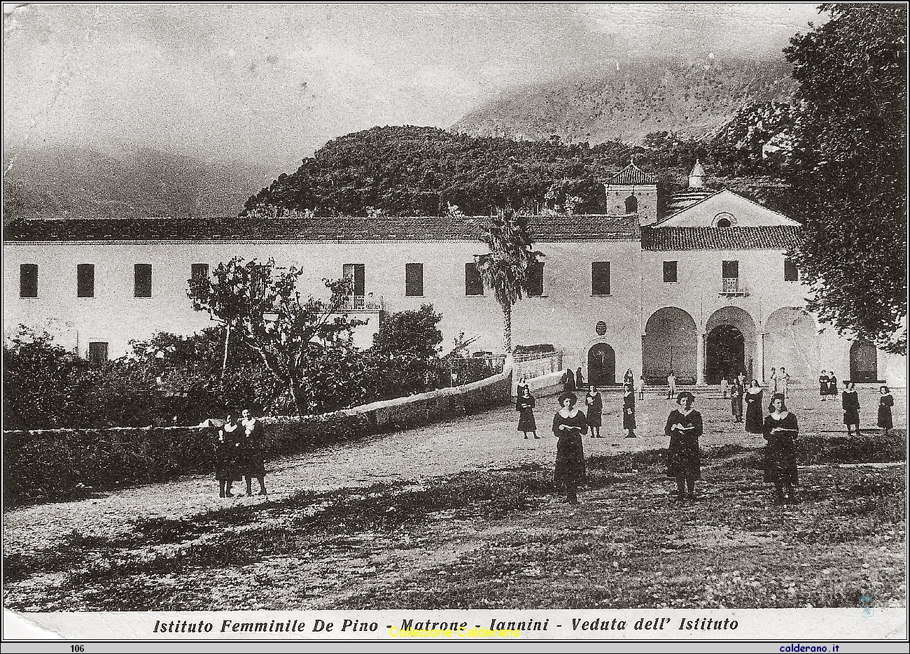 Cartolina - Istituto Femminile De Pino - Matrone - Iannini - Veduta dell'Istituto .jpg