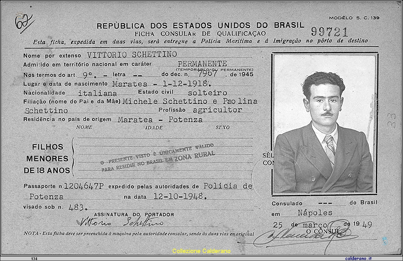 Scheda di Immigrato in Brasile di Vittorio Schettino.jpg