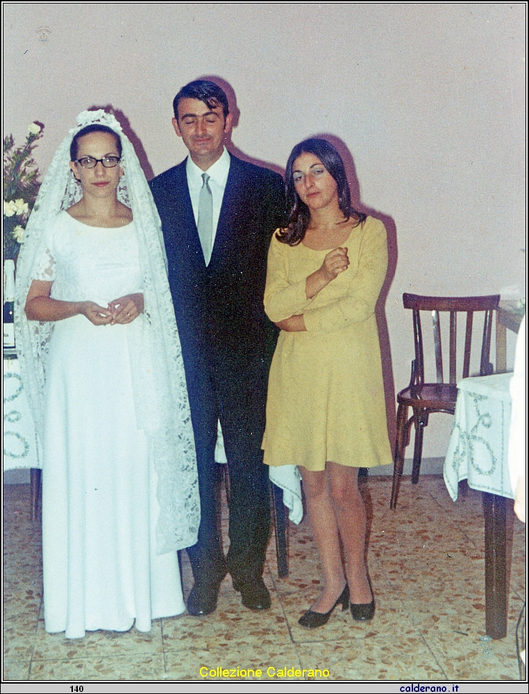 Matrimonio di Eugenio e Maria Emilia - Maria Emilia, Eugenio e Maria 1969 .jpg