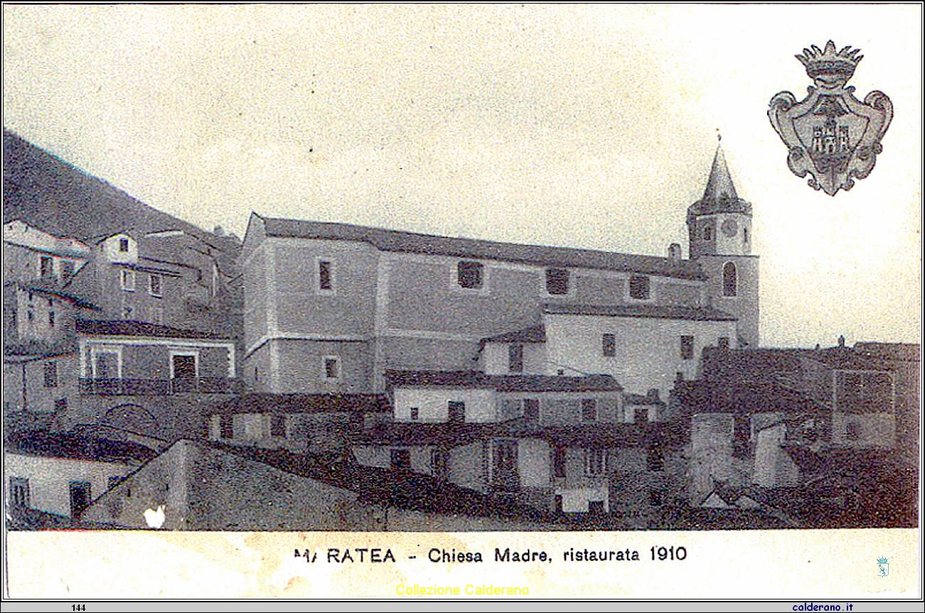 Cartolina - Maratea - Chiesa Madre ristaurata 1910.jpg