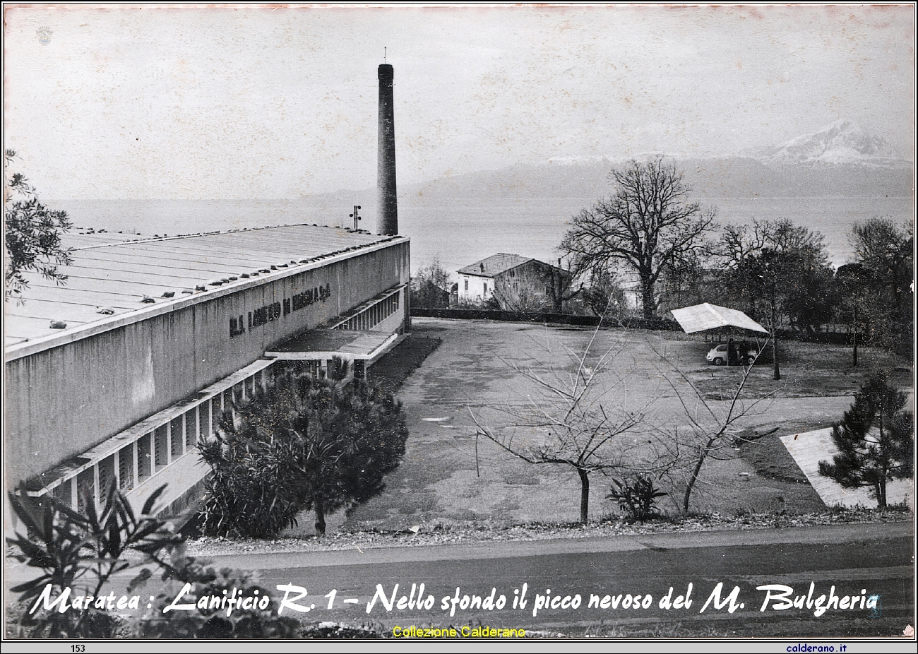 Cartolina - Lanificio R1 - Nello sfondo il picco nevoso del M. Bulgheria .jpeg