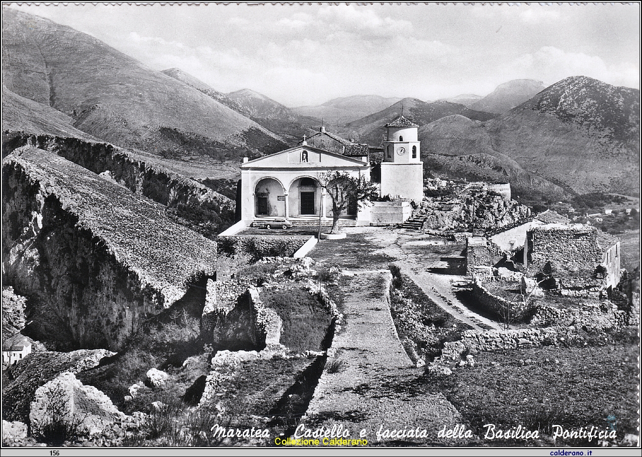 Cartolina - Castello e facciata della Basilica Pontificia - Edizione Ditta Franc. e Umb. Scoppetta di U.S..jpeg