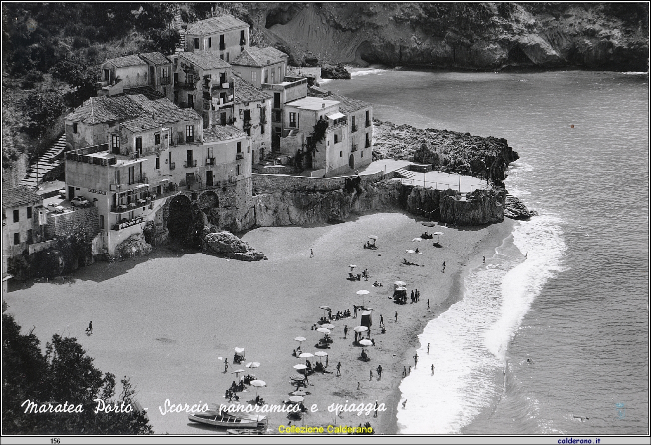 Cartolina - Maratea Porto - Scorcio panoramico e spiaggia - Edizione Ditta F. & U. Scoppetta.jpeg