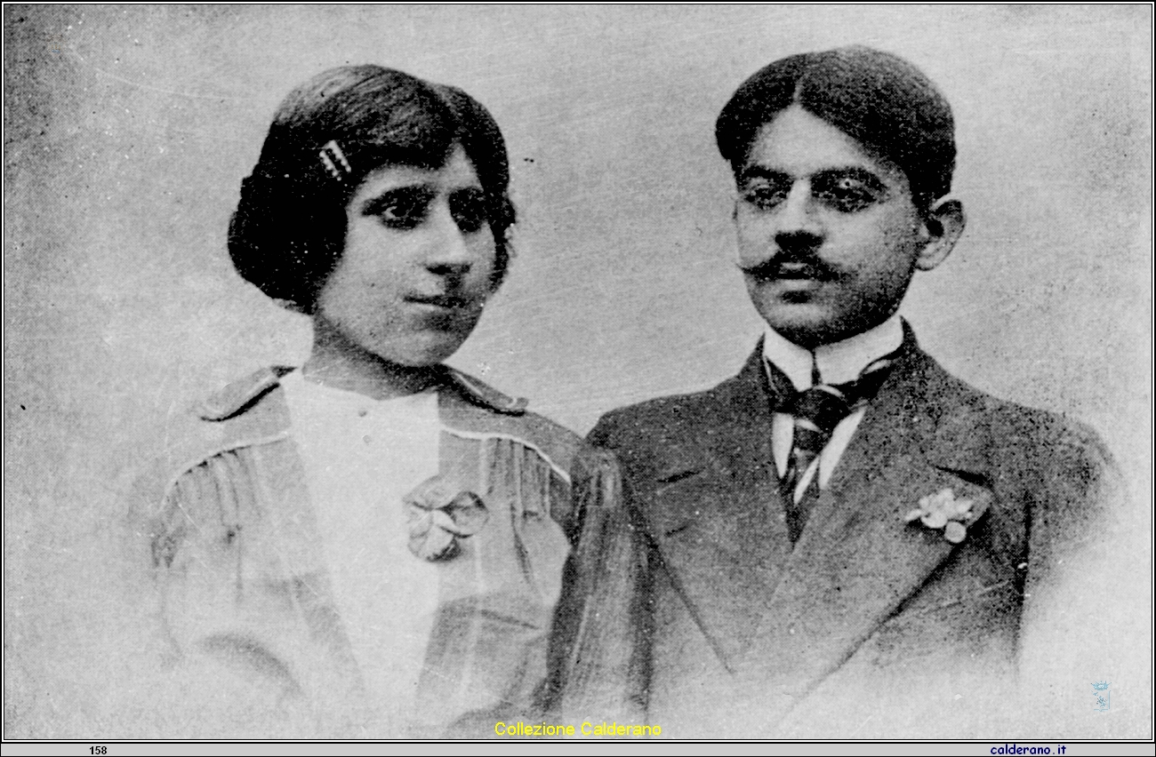 Maria Rita Di Filippo e Gaetano Ciliberti, morto dopo 36 giorni dal matrimonio sull'Isonzo in guerra - 1915.jpg