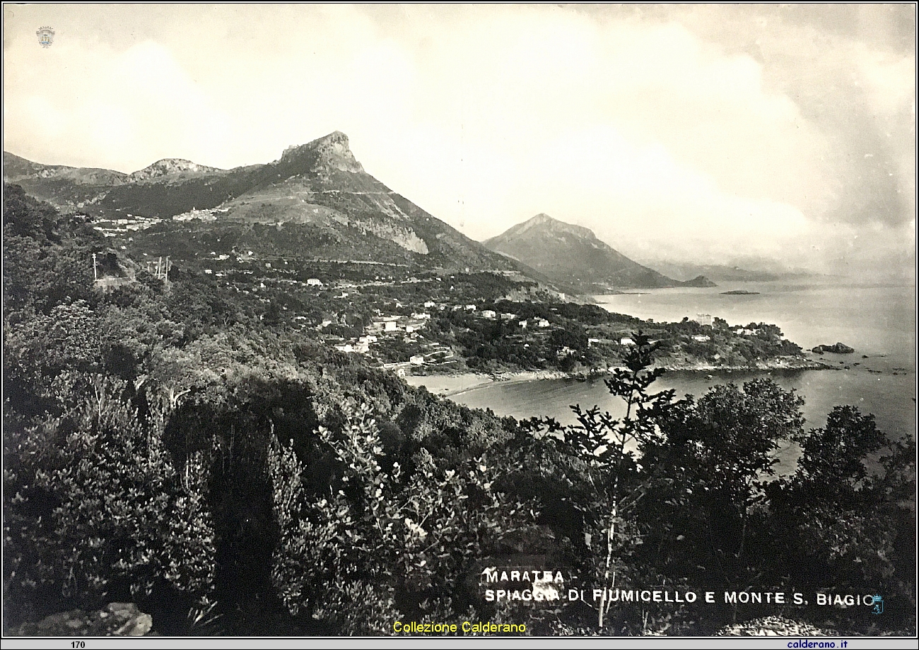 Cartolina - Spiaggia di Fiumicello e Monte san Biagio .jpg