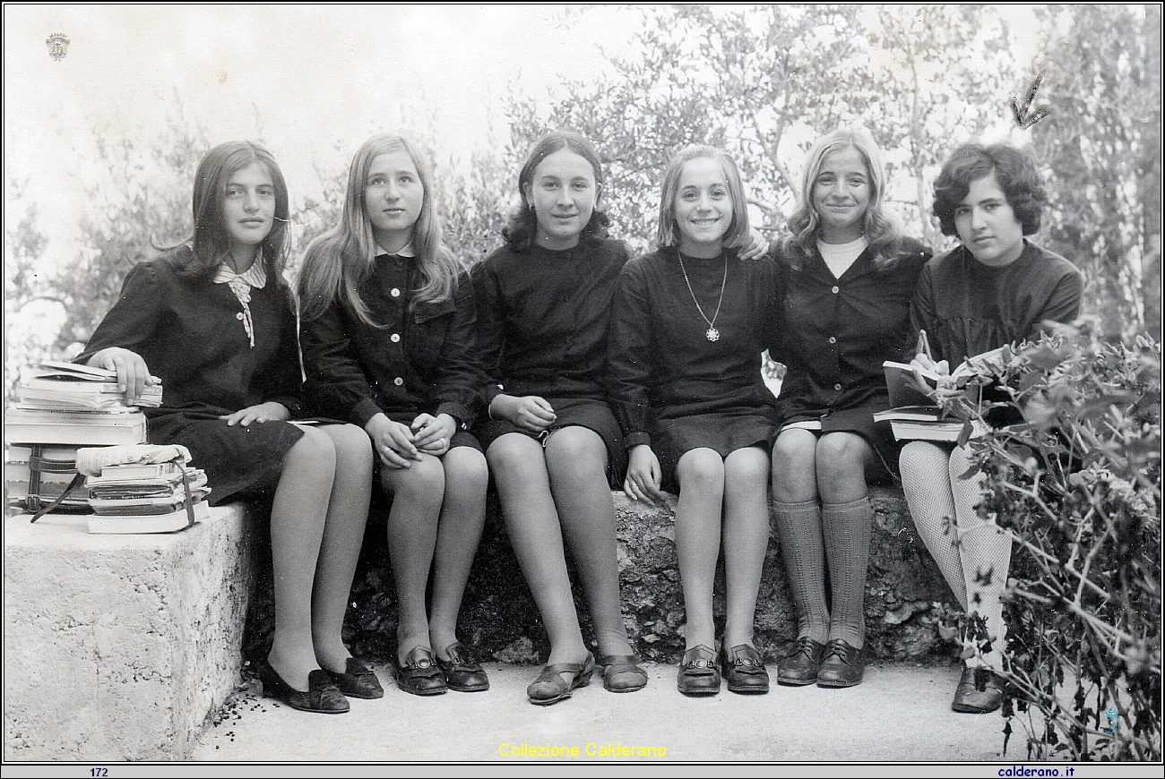 Maurizia Brando, Franca Cerrato, Maria Spagnolo, Cristina Cerrato, Rosaria Brando e Rosa Di Trani  31-10-1968.jpeg