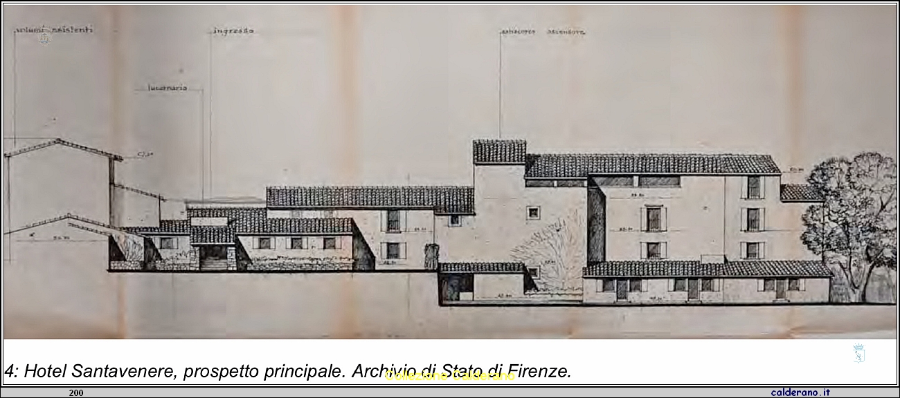 Hotel Santavenere, prospetto principale. Archivio di Stato di Firenze.jpeg