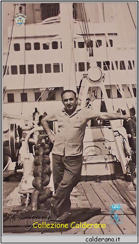 Gennaro Panza sulla motonave Conte Biancamano 1958.jpg