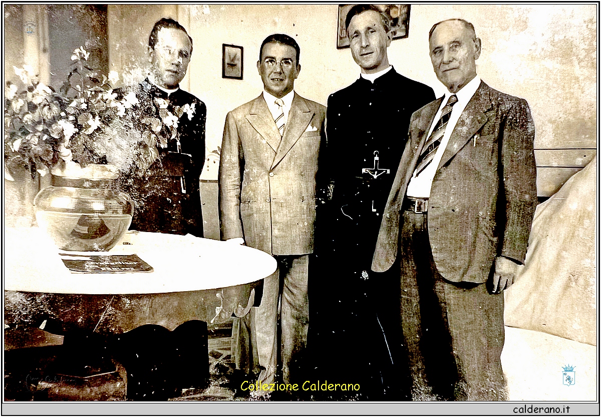 Padre Ettore De Filippis, Giuseppe Pini, Padre Giuseppe Canfora e Biagio Limongi - Quaglialatte 1950.jpg