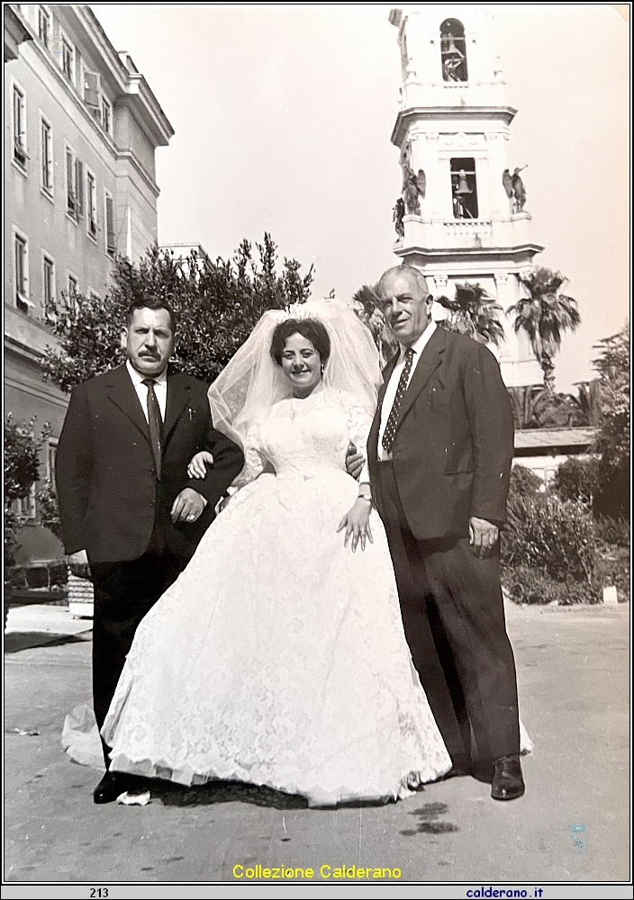 Matrimonio di Emilia Calderano tra Giuseppe Calderano di Biagio e Giuseppe Calderano di Nicola 09-07-1962.jpg