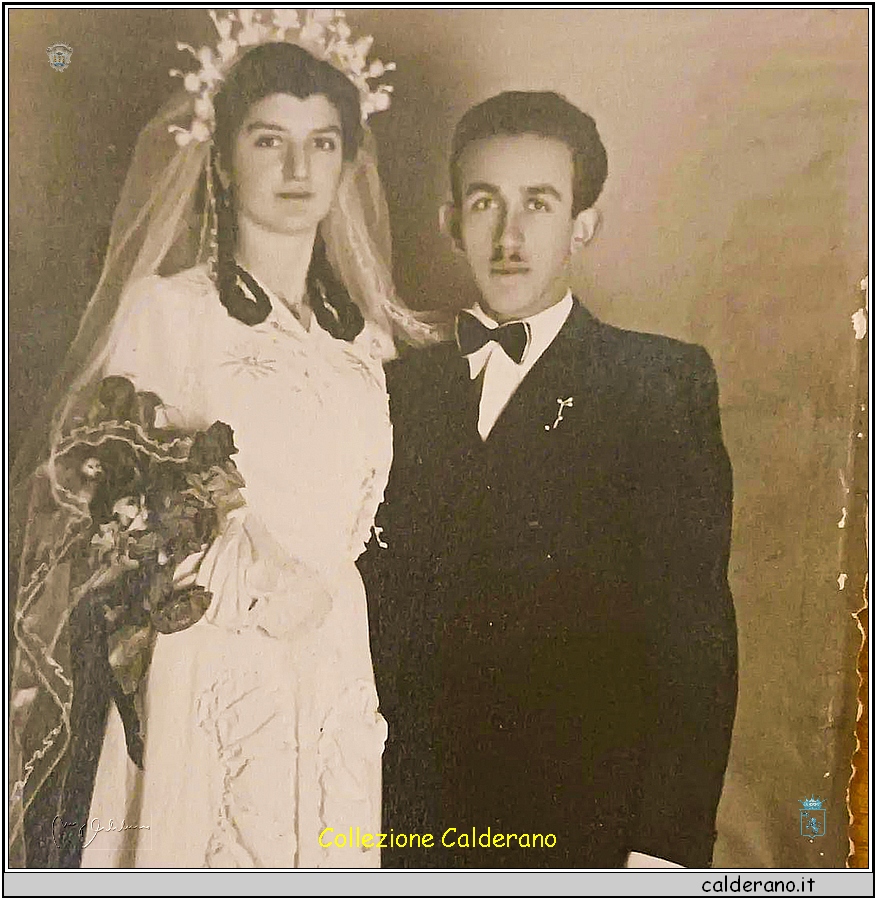 Sposi Elena Panza e Francesco Schettini - 10 ottobre 1948.jpg
