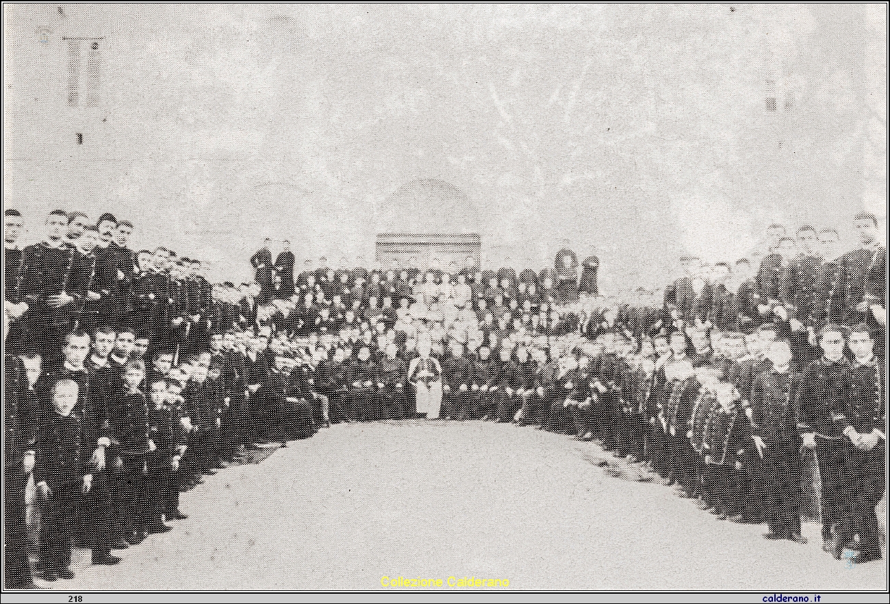 S.E. il Vescovo Mons. Casimiro Gennari con docenti, seminaristi e studenti a Conversano 1881.jpg