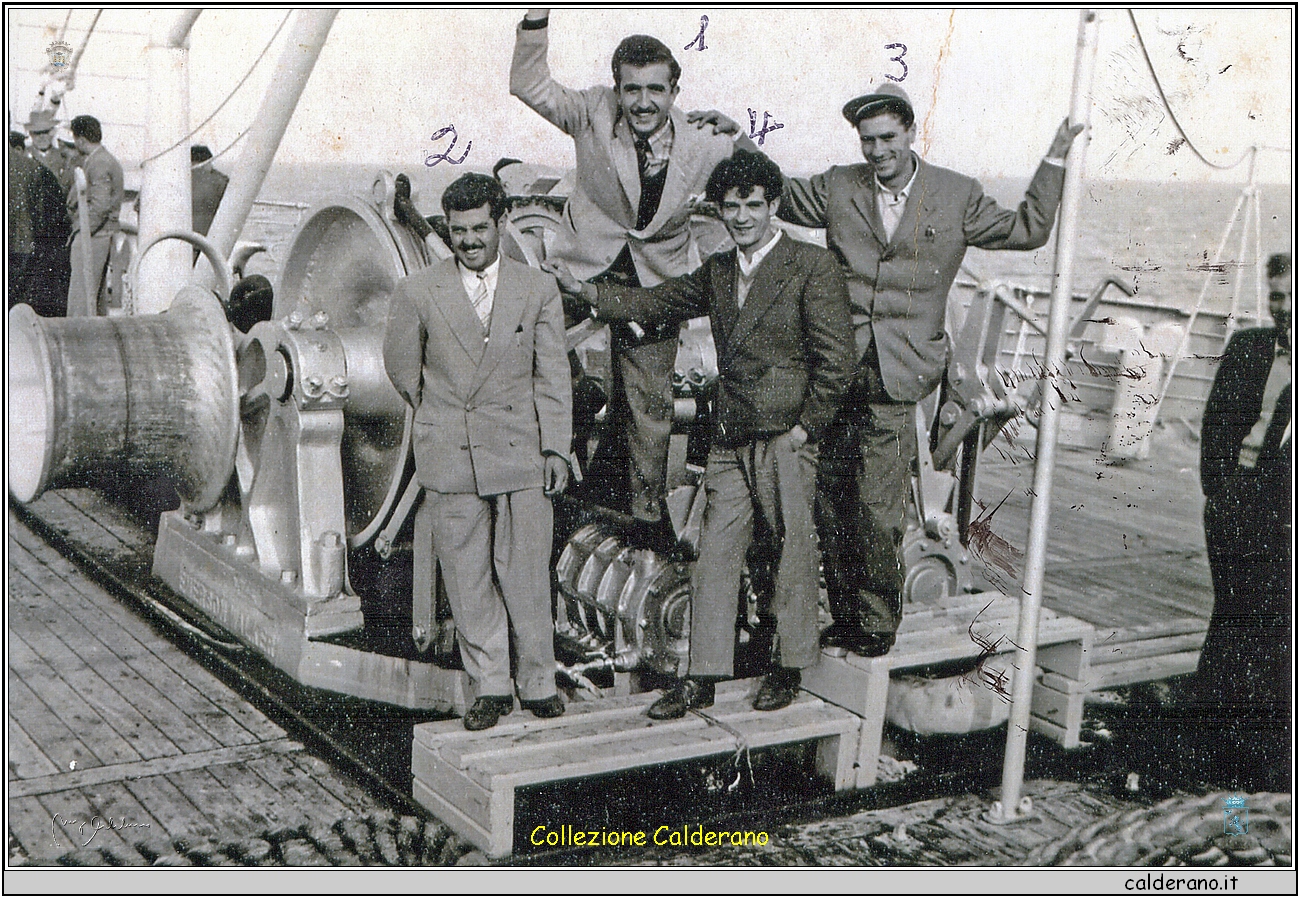 Antonio Panza, Biagio Ignacchiti,Antonio Mazzeo sulla motonave Usodimare 1956.jpeg