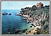 Costa Tirrenica della Lucania - Punta Santavenere e l'antica Torre Capitana - ora trasformata in residenza privata - Cartolina 1959.jpg