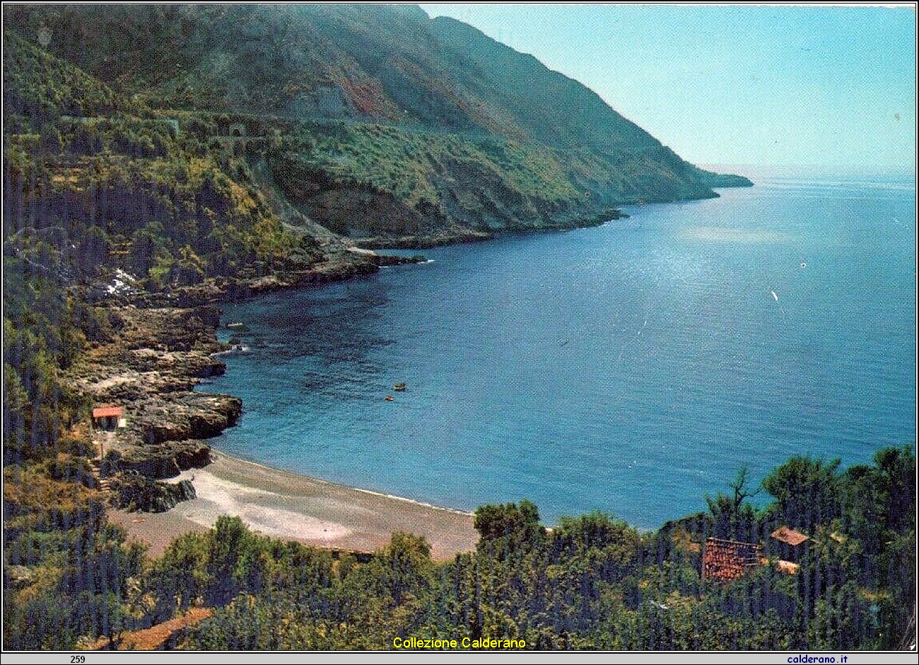 Cartolina - Acquafredda - Porticello visto da Hotel Villa Cheta e Villa del Mare .jpg