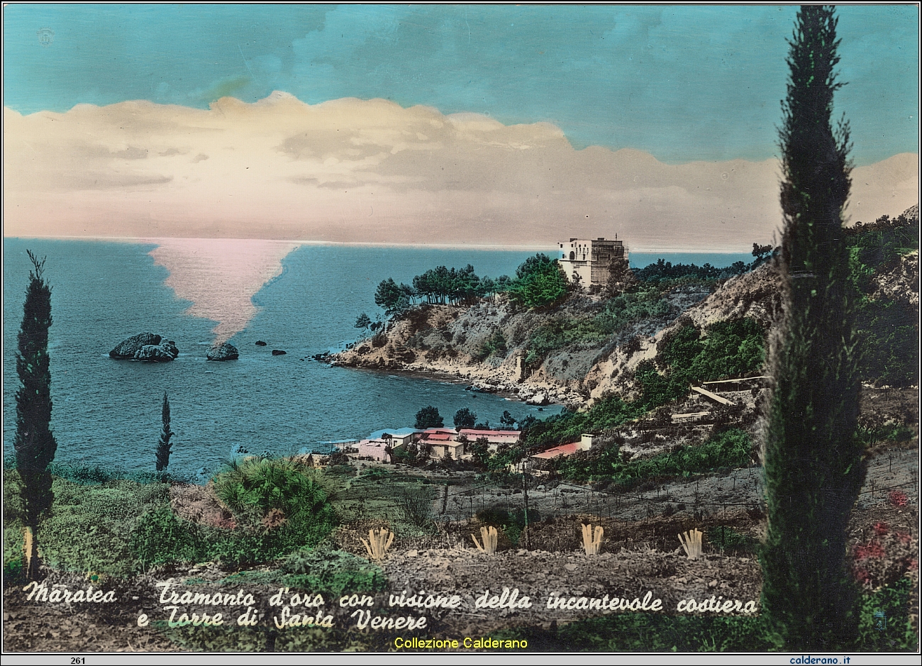 Cartolina - Veduta dell'Hotel Santavenere r della Torre Omonima - P.R. Art. Foto Mario Brando.jpeg